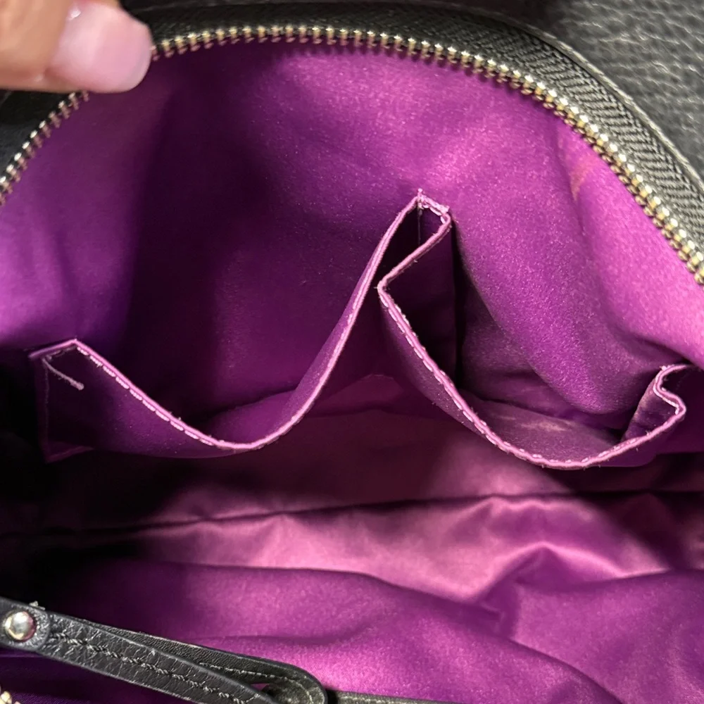 Coach Dark Gray/Black Leather Hobo Shoulder Bag - Picture 14 of 15